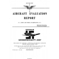 Messerschmitt Me-109F Aircraft Evaluation Report